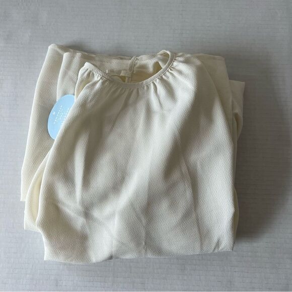 NWT Hill House Simone Maxi Dress XXL Coconut Milk Crepe High Slit Open Back - Picture 13 of 15